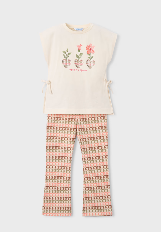 Mayoral Flared Knit Leggings & T-Shirt Set Style 3728 - Mandarin
